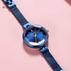 Ruimas Women's Simple Analog Blue Watches Luxury Top Brand Quartz Watch Ladies Woman Water Resistant Wristwatch Relogio Girl 270i