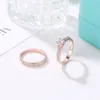 Europe and America Fashion Jewelry Double Row Rhinestone Women Wedding BrassCopper Rings Exquisite Zircon Ring Two Piece2763992