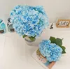 Konstgjorda blommor hortensia bukett 5 huvuden silke blomma fem gafflar silke hortensia bounet för bröllop centerpieces dekorativa blommor