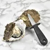 Open Shell Scallops Seafood Oyster Knife Multifunction Utility Kitchen Tools Stainless Steel Handle Oyster Knife Sharp-edged Shucker BH0465