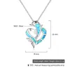 Sea Life Jewelry 고품질 불 오팔 돌고래 펜던트 리얼 925 스털링 실버 여성 목걸이 선물 7474752