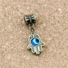 150 pçs hamsa mão olho azul talão kabbalah boa sorte pingentes charme para fazer jóias pulseira colar diy acessórios 128x298mm428739837