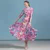 Stage Wear Ballroom Dress Latin Waltz Dance Women Flamenco spagnolo Costumi moderni Costume da tango Foxtrot1216c