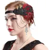 2019 New Design das Mulheres cosplay headbands colar luvas set brinco flapper traje 1920 S Grande GATSBY Acessórios Do Dia Das Bruxas