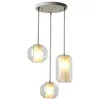 Imitation marble glass pendant lights led minimalist porch aisle balcony restaurant pendant lamp color glass ball pendant light