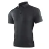 2022 Nya golfkläder andningsbara Men039S Summer Sports Shirt Fitness Sportswear Lapel Tshirt6734902