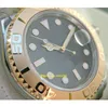 Relojes de pulsera de alta calidad con caja original Relojes casuales modernos para hombres 16623 Mens Steel Gold Time Lapse Bisel BLUE DIAL 40MM