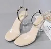 Hot Sale-Mulheres sapatos de senhora Moda Sexy sapatas de cristal transparente 8cm Salto Alto Sandálias Cabeça de dedo aberto