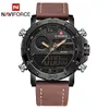 Relojes para hombre para hombres Relojes deportivos de cuero Reloj digital LED de cuarzo para hombres Reloj de pulsera militar resistente al agua