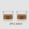 Wood Glass Tea Cup Heat-resistant Glass Mug With Ball Handle 2PCS Price Handmade Bowl Cups Drinkware For Home Decor