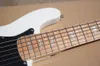 Factory Custom White 6 snaren elektrische basgitaar met esdoorn fretboard, chroom hardwares, zwarte slagplaat, aanbieding aangepast