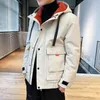 2019 Brand New Hooded Windbreaker Parka Coat Men Thick Warm Winter Parkas Fashion Men's Winter Jacket