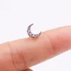بيع 1piece 20g Barbell Moon Star Shape متألقة CZ Ear Tragus Helix Cartilage Stud Rook Jewelry for Women