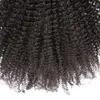VMAE Humano Afro Afro Curly Curly 100g 3C 4A 4B 4C Drawstring Ponytails Extensões de Cabelo Clipe de furo apertado em cor natural Horsetail