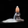 Wholesale- New Backflow Buddha Ceramic Incense Burner Holder Buddhist Sandalwood Cones