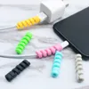 10pcs Spiral Cable Protector Desk Set Earphone Cable Organizer Wire Data Line Holder Winder Wrap Cord Desk Accessories Papeleria