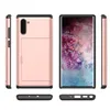 Hybrid Slide Card Slot Case For Samsung Galaxy Note 10 Note 10 Plus S10 S10 Plus S10e Note9 S9 S8+ S7 S6 Edge