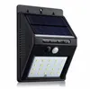 20 LED Solar Power Spot Light Motion Czujnik Outdoor Ogrodowy Ściany Wodoodporne Lampy Bezpieczeństwa Rynsztowy Zewnętrzna Led Solar Street Lat Lsks97