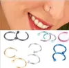 Trendy Hýzma Piercing Takı Moda Takı Paslanmaz Çelik Burun Açık Hoop Yüzük Küpe Çıtçıt Sahte Hýzma Sigara Piercing Halkalar