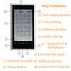 Stimulation de thérapie musculaire dix unités 24 modesMassage électrique écran LCD léger réglable gris argent Compact3304497