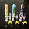 Nector colecionadores Kits de cachimbo de água 10mm 14mm 18mm articulação pequena tubulações de água de vidro NC Set Dab Palha navio por mar