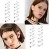 60 sztuk / partia Kryształ Rhinestone Nose Pierścienie Moda Ze Stali Nierdzewnej Szpilki Nose Haki Body Piercing Faux Body Jewelry