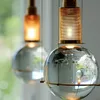 Postmodern minimalist crystal ball Nordic creative cafe bar restaurant light metal personality bedroom bedside chandelier Lighting