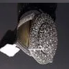 Anello da uomo con fascia per mignolo con diamante a taglio rotondo, regalo per anniversario, fidanzamento, anelli nuziali, misura gioielli 5-11305B