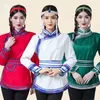 Mongoolse kostuum voor vrouwen nationale tang pak stijl kleding faux hertenkin fleece kleding moderne grasland etnische levende kleding