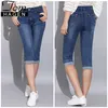 Tom Hagen 2019 Été Skinny Jeans Femme Pantalon Avec Taille Haute Jeans Femmes Plus La Taille Femmes Denim Femme Stretch Genou Longueur J190426