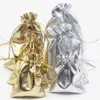 Presentförpackning 50st 1lot julbröllop smycken skydd påsar slät dammsäker årsdag presentera mjuka väskor7x9cm 9x12cm 10x1301j