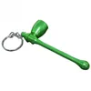 Aluminum Keychain mushroom Tobacco pipe metal mini smoking pipe pipes smoking accessories key chain metal pipe grinder