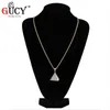 GUCY Hip Hop Eye of Horus Egypt Pyramid Pendant Necklace Gold Color Iced Out Bling Micro Pave Cubic Zircon Charm For Men Gift952381819935