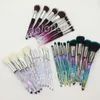 Hot Makeup Brushes 10pcs/set Diamond Crystal Handle Brush Eyeshadow brushes Face Foundation Powder Contour Concealer Brush Cosmetics Tools