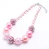 Filles grosses perles collier mode rose Style bébé enfant perles breloque collier à la mode gros Bubblegum bijoux plus récent