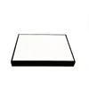 High Quality Jewelry Display Tray Showcase Flat Black Velvet And White Leather Jewelry Stand Holder Storage Box Free Shipping