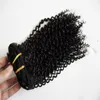 Clip per capelli Remy afro crespi ricci crespi mongoli nelle estensioni dei capelli umani 8 pezzi / set 100 g clip afro crespi nelle estensioni