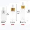 10ml / 15ml / 20mlのアンバー青いペットボトルガラスの落とし棒の空の詰め替え防滴瓶のエッセンシャルオイルのびんのサンプル化粧バイアル