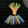 Светящийся многоцветный ручка браслет колье Неон партии светодиодный проблесковый свет Stick жезл игрушка новизны вокальный концерт светодиодная вспышка палочки продажу E31008