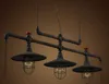 Hängande lampor kreativa vattenrör ljuskrona lampor personifierade amerikanska europeiska industriella vintage ljuskronor tyg butik café club myy