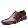 Chaussures habillées en cuir pour hommes, grande taille 38-48, chaussures d'affaires décontractées à lacets, chaussures plates de mariage formelles