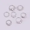 Cross Border Hot Sale Zircon Vove Rings Creative Miniature Nate Stud Round Round Nasal Septum Ear Body Body Body Percing Exclues