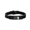 Ik kan 039T ademen Bracelet Black Lives Matter roestvrijstalen siliconenbangen verstelbare armbanden 8 stijlen LJJO80873960945