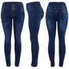2018 New Arrival Wholesale Women Denim Pencil Pants Top Stretch Jeans High Waist Pants Jeans Plus Size ~~