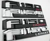 Para 2015-2018 Ford F-150 XLT LARIAT Cromo Vermelho Preto Fender Emblema Placas de identificação Passageiro Motorista Lados2573