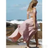 Dusty Pink Charming Two Piece Evening Dresses Ruched Lace Off the Shoulder Front High Slit Prom Party Dress Formal Ocn Wear