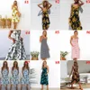 Boho Çiçek Kolsuz Midi Elbiseler 33 Stilleri Kadınlar Baskı Yaz V Boyun Cepler Pileli Backless Button Elbiseler LJJO6295