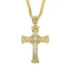 Mode- Cross Hanger Kettingen Voor Mannen Vrouwen Luxe Designer Mens Bling Diamond Cross Hangers Cubaanse Link Chain Christian Necklace Jewelry