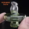 Colored Dual Directional Airflow Smoke Glass Carb Cap with Hollow Inner Tubes for Flat Top Quartz Banger Nail Spinner have Two Legs 767