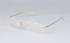 Commercio all'ingrosso-Business Pure Titanium Rimless ultraleggero per uomo che legge occhiali ottici BR1028